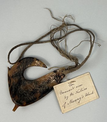 Lot 453 - AN ORNAMENT WORN BY THE NATIVES OF MURRAY'S ISLAND, EARLY 19TH CENTURY