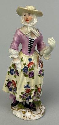 Lot 174 - A GERMAN PORCELAIN (PROBABLY DRESDEN) FIGURE...