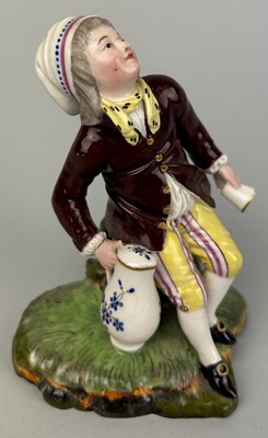 Lot 175 - A LATE 18TH CENTURY HOCHST FIGURE OF A BOY...