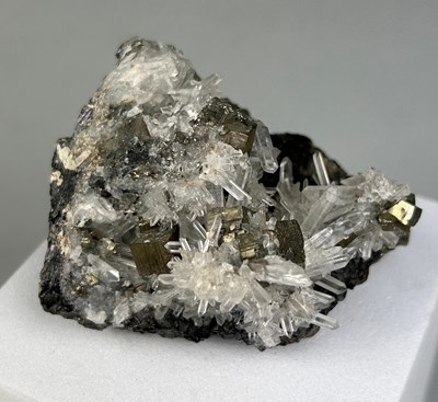 Lot 238 - AN UNUSUAL MINERAL OF PYRITE AND QUARTZ

7cm x...