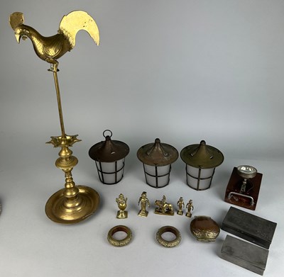 Lot 255 - A COLLECTION OF ITEMS TO INCLUDE CEYLON BRASS...