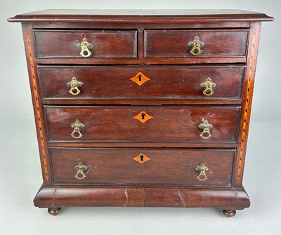 Lot 272 - AN EARLY 19TH CENTURY APPRENTICE CHEST OF...