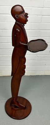 Lot 273 - A MAHOGANY DUMBWAITER IN THE FORM OF A GENTLEMAN