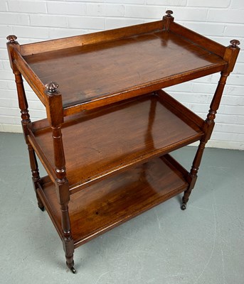 Lot 290 - A LARGE 19TH CENTURY MAHOGANY THREE TIER...