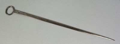 Lot 316 - A SILVER LETTER OPENER MARKED FOR SAMUEL GODBEHERE AND EDWARD WIGAN