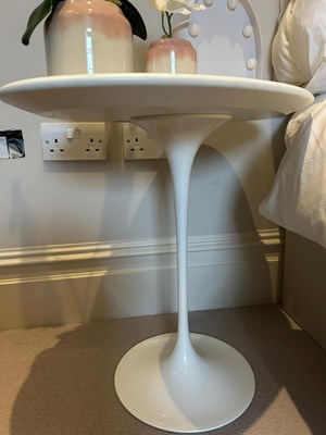 Lot 343 - A SMALL TULIP BEDSIDE TABLE BY KNOLL,

57cm x...