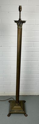 Lot 356 - A BRASS STANDARD LAMP,

140cm H