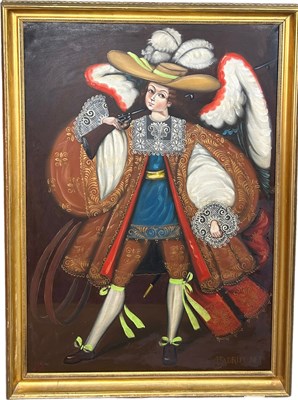 Lot 374 - A CONTEMPORARY OIL PAINTING ON CANVAS OF A...