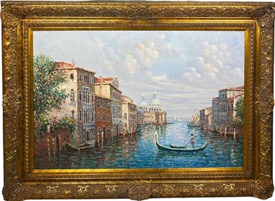 Lot 379 - A LARGE OIL ON CANVAS PAINTING OF THE GRAND...