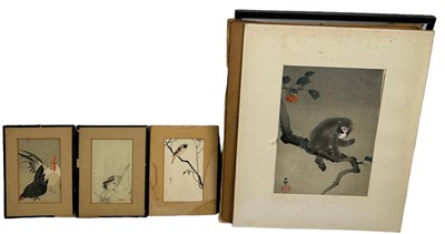 Lot 397 - AFTER OHARA KOSON: JAPANESE WATERCOLOURS OR...