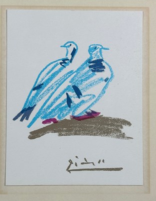 Lot 418 - AFTER PABLO PICASSO: 'DEUX OISEAUX' PRINT,...