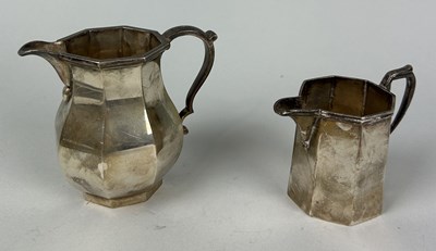 Lot 256 - TWO SILVER MILK JUGS, ONE MARKED FOR GOLDSMITHS AND SILVERSMITHS (2)