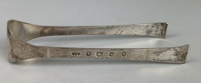 Lot 287 - ADRIAN GERALD BENNEY: A PAIR OF SILVER TONGS