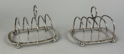 Lot 286 - TWO SILVER TOAST RACKS