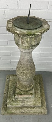 Lot 463 - A LARGE STONE SUNDIAL, 

Dated 1793 'Time...