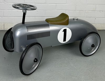 Lot 466 - A TODDLER'S TOY MODEL OF A CLASSIC RACING CAR,...