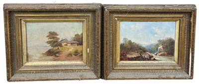 Lot 14 - A PAIR OF OIL PAINTINGS BOARD DEPICTING A MILL...