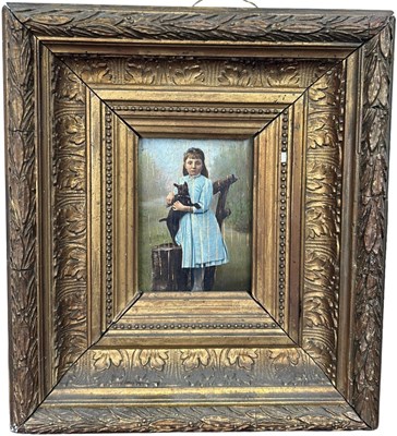 Lot 18 - DOG INTEREST: AN OIL PAINTING POSSIBLY OVER A...