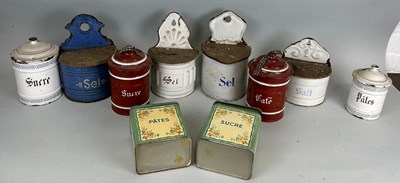 Lot 59A - KITCHENALIA: A SET OF KITCHENALIA TINS (QTY)