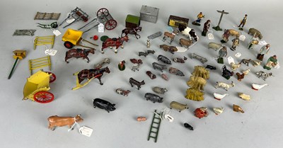 Lot 63 - A COLLECTION OF ANTIQUE DIE CAST FARMERS, FARM...