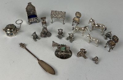 Lot 264 - A COLLECTION OF SILVER / WHITE METAL ANIMALS/FIGURES (QTY)