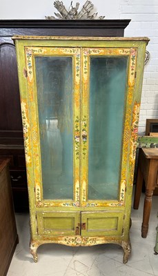 Lot 89 - AN ITALIAN FLORENTINE PAINTED CABINET WITH...