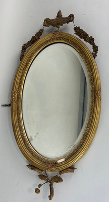 Lot 91 - AN ROBERT ADAM DESIGN GILT WOOD WALL MIRROR,...