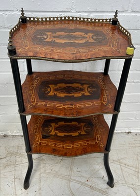 Lot 115 - A FRENCH 19TH CENTURY THREE TIERED OCCASIONAL...