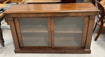 Lot 123 - A LARGE 19TH CENTURY BOOKCASE WITH TWO SWING...