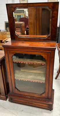 Lot 124 - A 19TH CENTURY MAHOGANY BOOKCASE WITH GLASS...