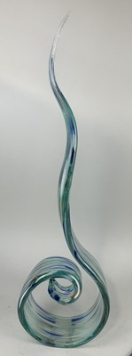 Lot 1222 - A GLASS TWIRL SCULPTURE