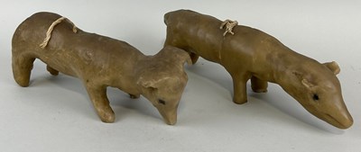 Lot 208 - TWO LARGE WAX CANDLES DEPICTING CATTLE,...