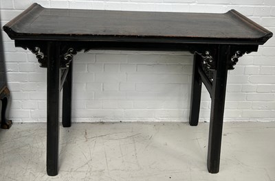 Lot 258 - A CHINESE ROSEWOOD ALTAR TABLE, 

132cm x 90cm...