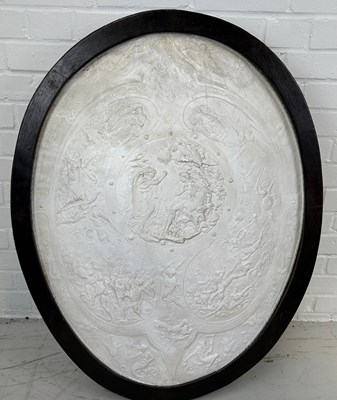 Lot 263 - AFTER THE ANTIQUE: A PLASTER RELIEF DECORATED...