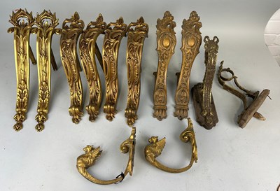 Lot 284 - ARCHITECTURAL SALVAGE: SIX PAIRS OF ANTIQUE...