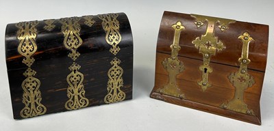 Lot 336 - A COROMANDEL TEA CADDY ALONG WITH ANOTHER...