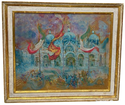 Lot 347 - DAVID VILLIERS (1906-1985): AN OIL PAINTING ON...