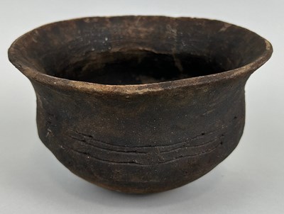 Lot 461 - A BLACK POTTERY BOWL POSSIBLY ANCIENT, 

18cm...