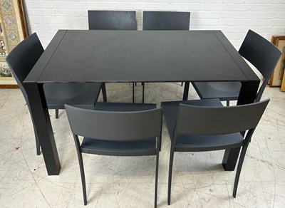 Lot 515 - AN ITALIAN DESIGNER EXTENDING DINING TABLE AND...