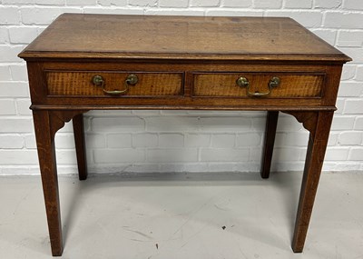 Lot 519 - A 19TH CENTURY MAHOGANY WRITING TABLE WITH TWO...