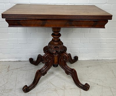 Lot 525 - A SWEDISH MAHOGANY TEA TABLE, 

90cm x 75cm x...