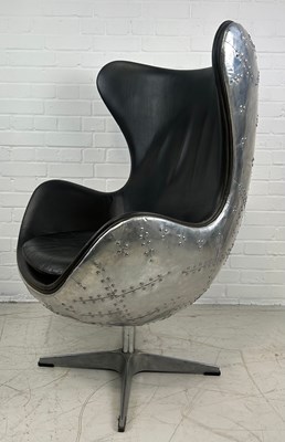 Lot 541 - AFTER ARNE JACOBSEN: A METAL AVIATOR SWIVEL...