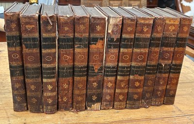 Lot 556 - TWELVE LEATHER BOUND VOLUMES OF THE PLAYS OF...