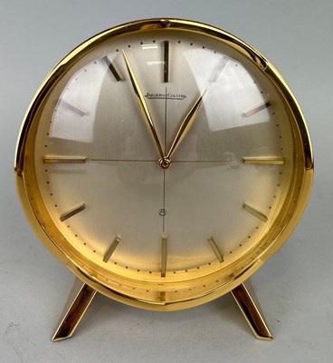 Lot 582 - A JAEGER LECOULTRE DESK CLOCK, 

14cm x 13cm