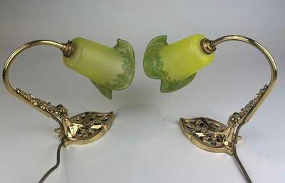 Lot 605 - A PAIR OF LIGHTS AFTER WAS BENSON (2)