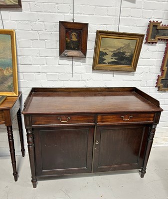 Lot 622 - A 19TH CENTURY MAHOGANY CABINET WITH...