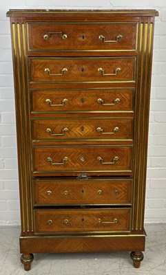 Lot 662 - A LATE 19TH CENTURY FRENCH SECRETAIRE-ABATTANT...