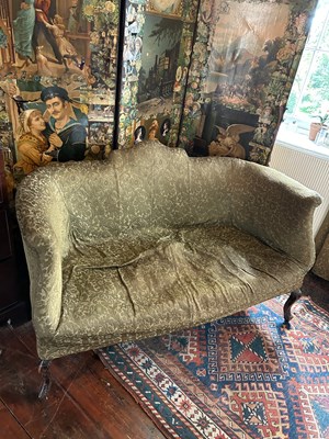 Lot 87 - AN EARLY 20TH CENTURY TWO SEATER SOFA...