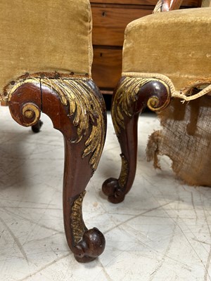 Lot 114 - A PAIR OF GAINSBOROUGH OPEN ARMCHAIRS POSSIBLY...