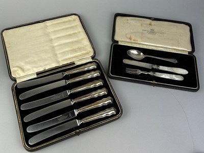 Lot 117 - A MATCHED SILVER CHRISTENING SET WITH SILVER...